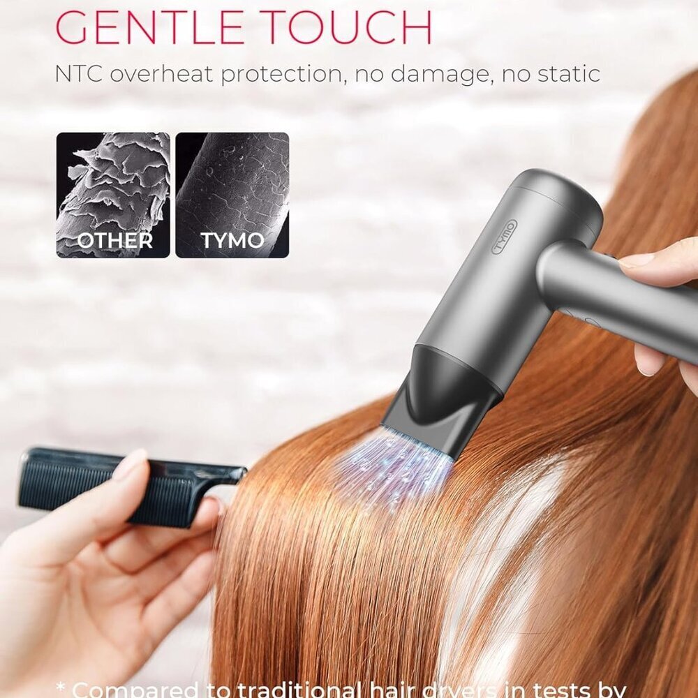 Ionic Hair Dryer Ceramic 1500W Lightweight Travel Fast Drying Noise Reducing - Picture 3 of 8